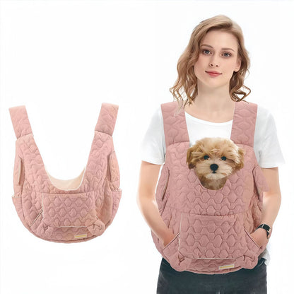 Dog Backpack Carrier for Small Dogs, Breathable Front Carrying Dog Carrier with Storage Pocket