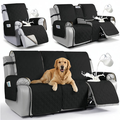 Waterproof Recliner Sofa Cover, Quilted Non-Slip Furniture Protector for Pets