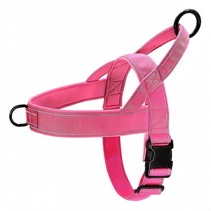 Large Dog Harness No Pull with Handle, Reflective Tactical Dog Harness Adjustable Pet Vest for Training Walking