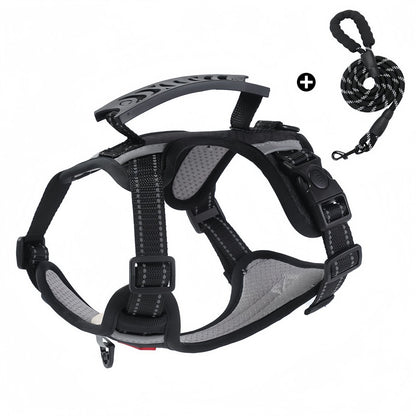Dog Harness with Handle for Small to Medium Dogs, No Pull Reflective Adjustable Dog Harness to Prevent Pulling for Training Walking