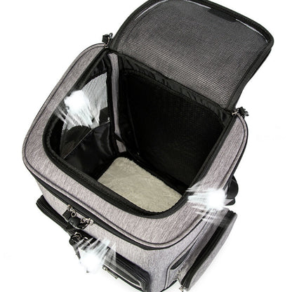 Foldable Cat Carrier Backpack with Breathable Mesh, Large Pet Carrier Backpack for Travel
