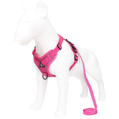 No Pull Dog Harness and Leash Set for Frenchie, Reflective Adjustable Mesh Vest Harness for Cats and Small Dogs