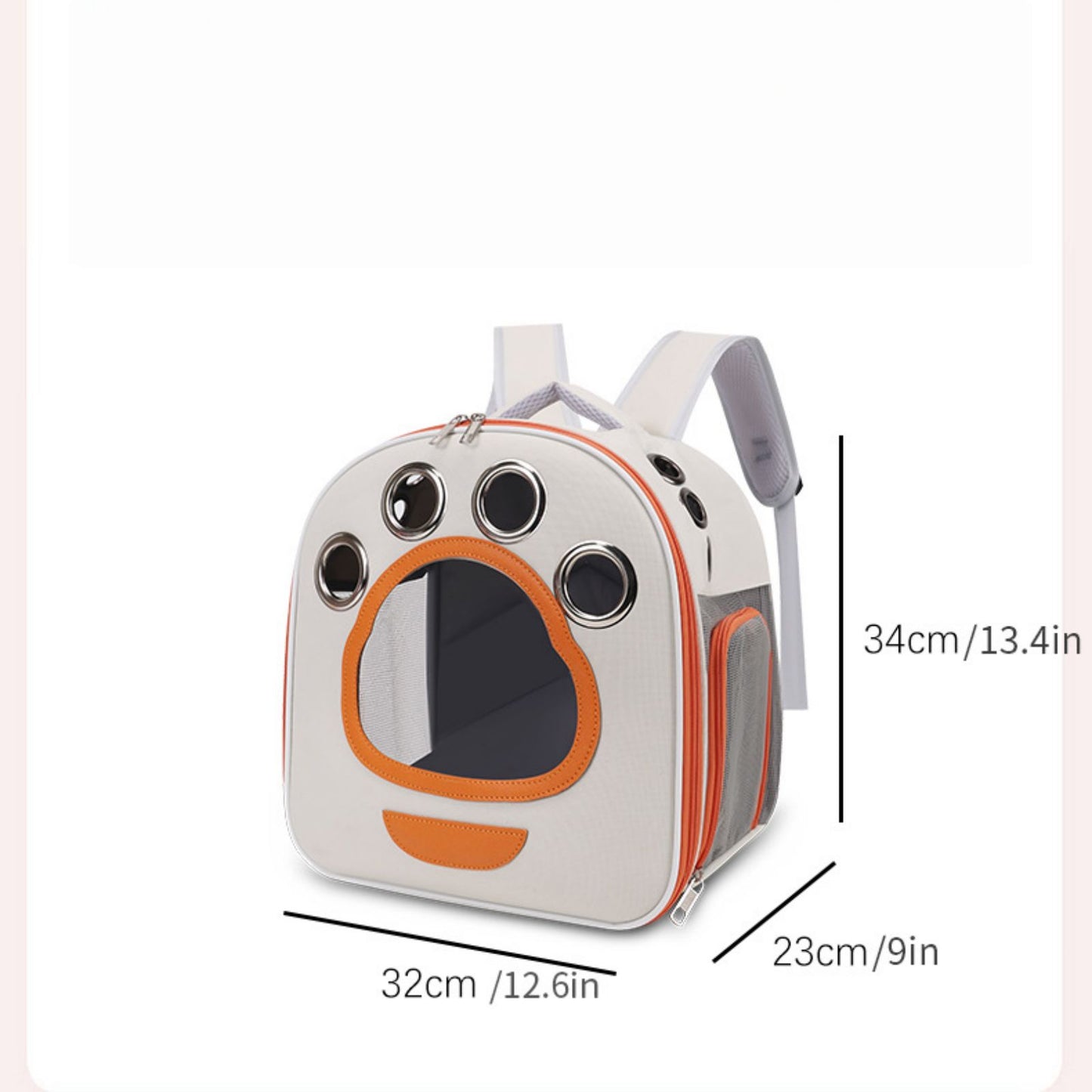Foldable Cat Carrier Backpack with Window, Breathable Travel Cat Backpack