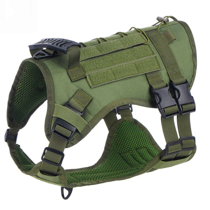 Tactical Dog Harness with Handle for Medium to Large Dogs, Adjustable Outdoor Dog Harness for Training Walking