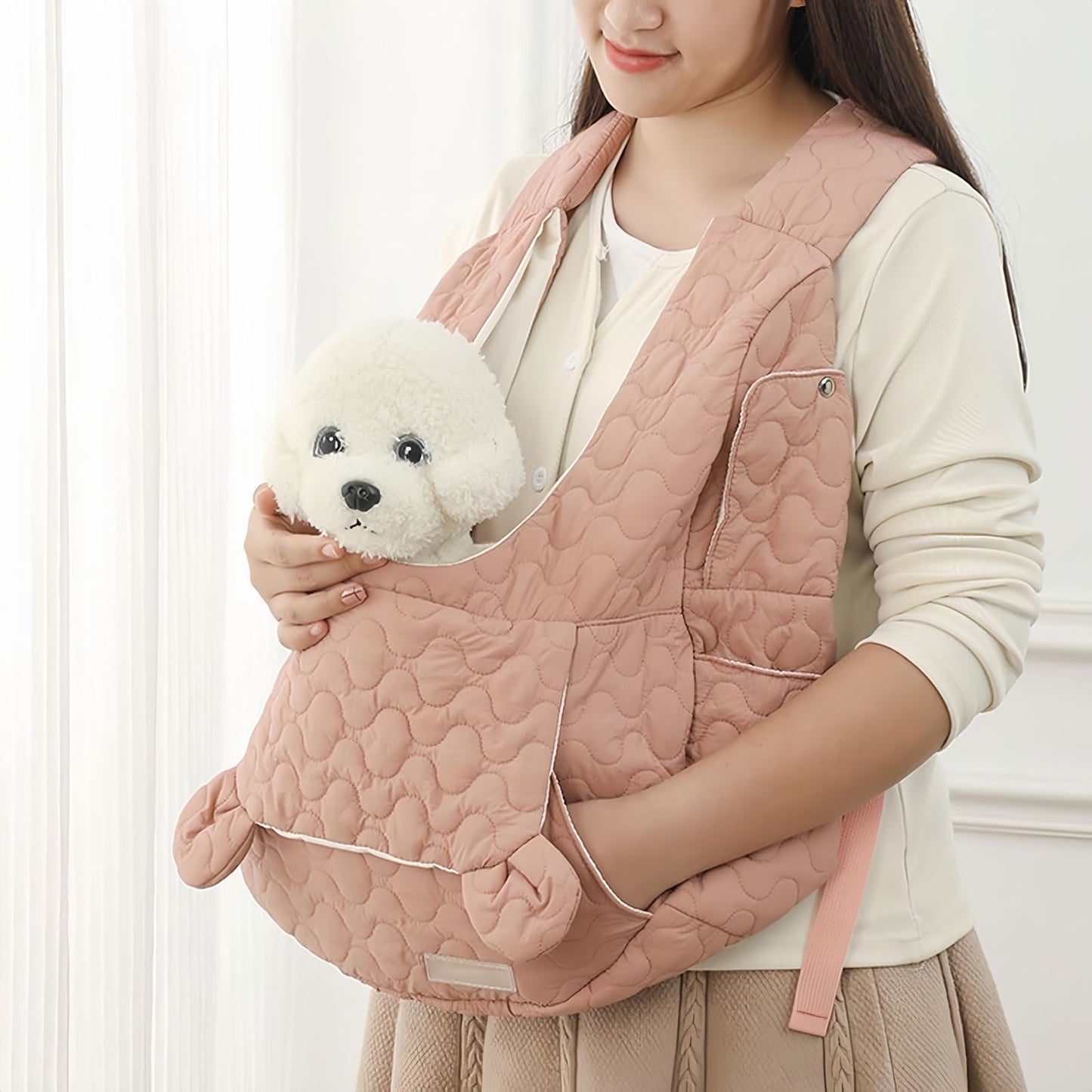 Dog Backpack Carrier for Small Dogs, Breathable Front Carrying Dog Carrier with Storage Pocket
