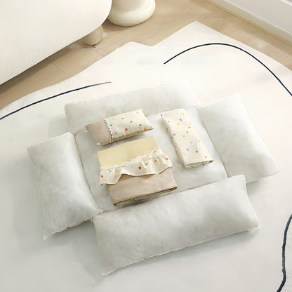 Soft INS Style Bolster Dog and Cat Bed, Rectangle Dog Bed for Small Dogs and Cats