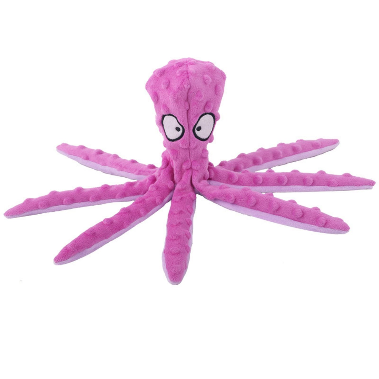 Octopus Dog Toy No Stuffing Crinkle Plush Dog Teething Toy, Interactive Squeaky Durable Dog Chew Toy for Small, Medium & Large Dogs