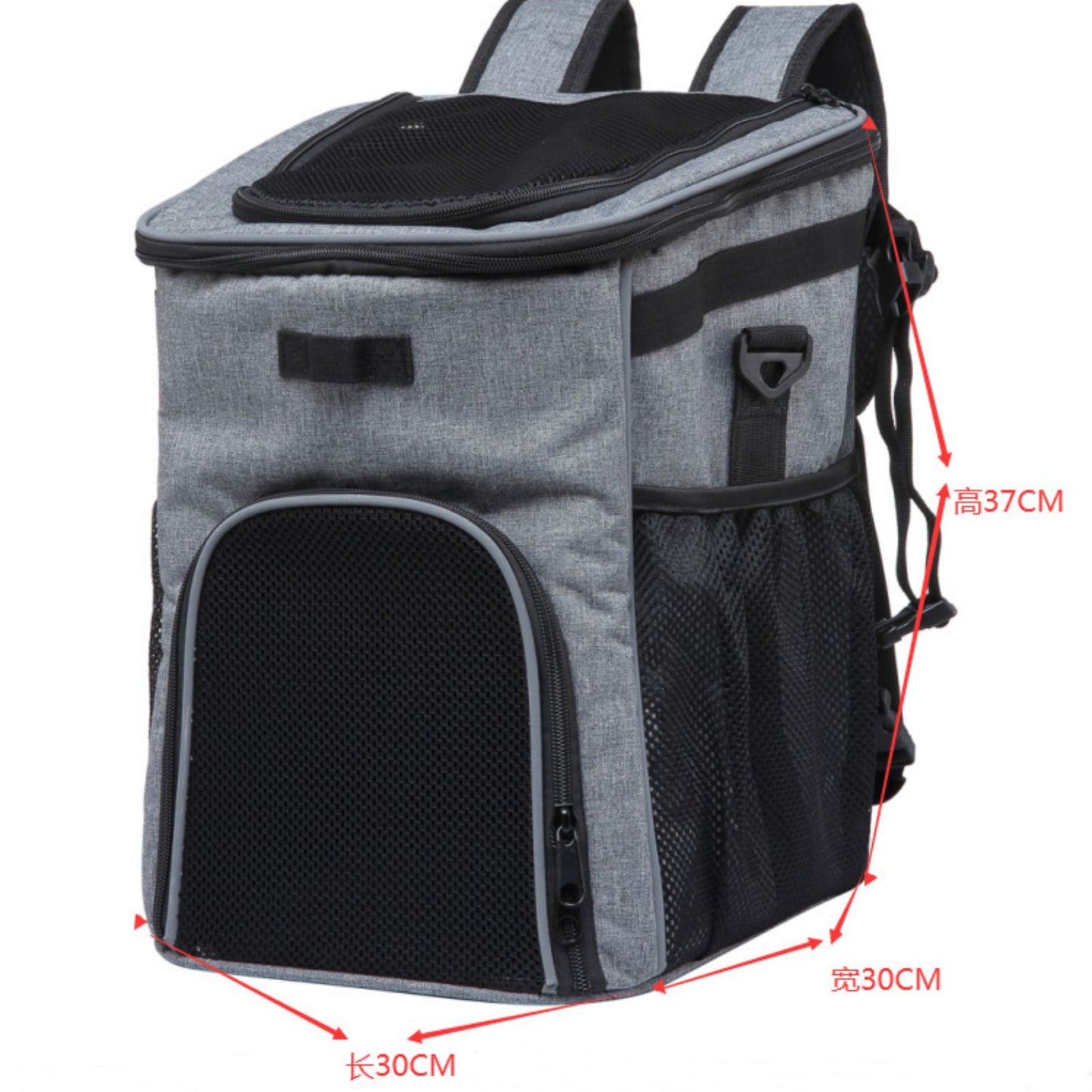 Dog Bike Backpack, 3-in-1 Bicycle Dog Backpack Carrier with Breathable Mesh & Handlebar Mount for Cycling, Travel & Outdoor Adventures