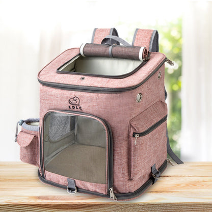 Cat Carrier Backpack for Large Cats, Foldable Cat Backpack Carrier with Breathable Mesh