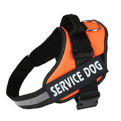 Heavy Duty Service Dog Harness with Handle & Reflective Strip, Adjustable Working Dog Harness for Medium to Large Dogs