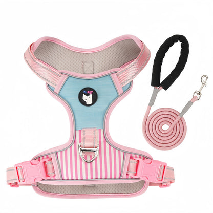 No Pull Dog Vest Harness, Escape Proof Reflective Breathable Mesh Dog Harness with Adjustable Straps