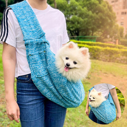 Small Dog Sling Carrier, Hands Free Pet Sling Carrier for Small Dogs and Cats