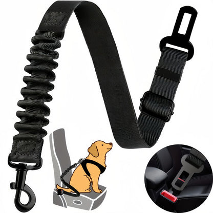 Seat Belt for Dogs with Elastic Bungee, Adjustable Dog Car Seat Belt with Swivel Hook for Safe Travel
