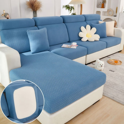 Stretch Couch Cushion Covers for Sectional Sofas, Washable Sofa Seat Covers with 360° Full Wrap Design