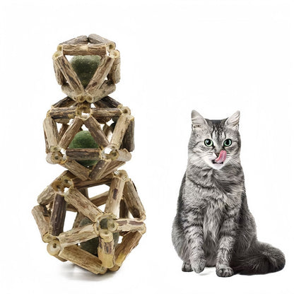 Matatabi Catnip Ball Interactive Cat Toy, Cat Chew Ball for Teeth Cleaning & Play