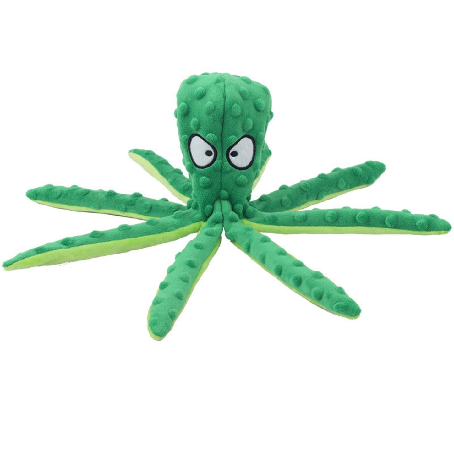 Octopus Dog Toy No Stuffing Crinkle Plush Dog Teething Toy, Interactive Squeaky Durable Dog Chew Toy for Small, Medium & Large Dogs