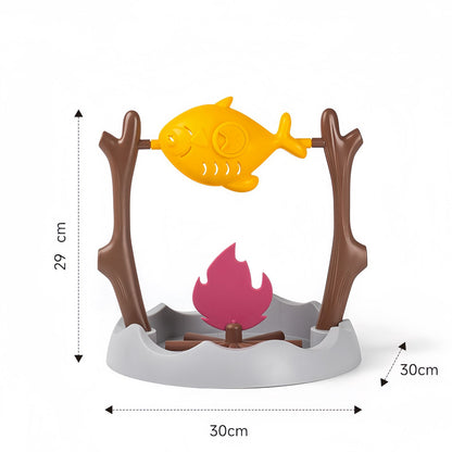 Rotating Fish Cat Treat Dispenser Toy, Interactive Slow Feeder Puzzle Cat Toy for Indoor Cats
