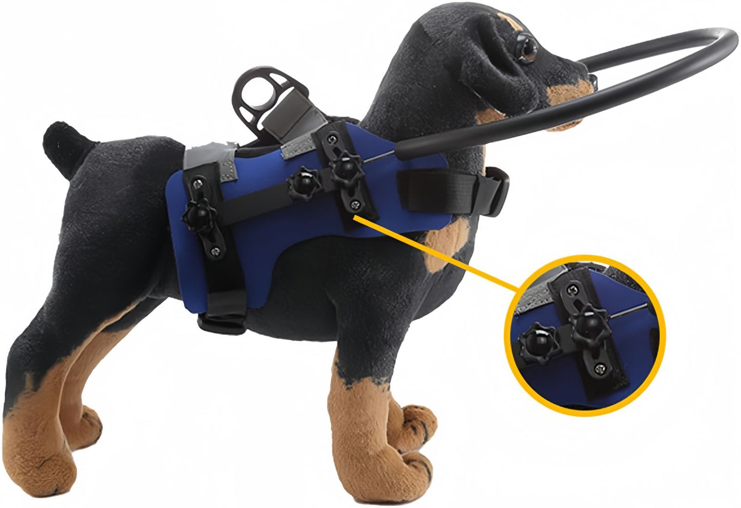 Blind Dog Harness with Anti-Collision Ring, Adjustable Blind Dog Bumper Harness for Small to Medium Dogs
