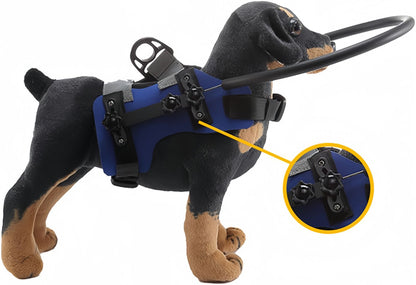 Blind Dog Harness with Anti-Collision Ring, Adjustable Blind Dog Bumper Harness for Small to Medium Dogs