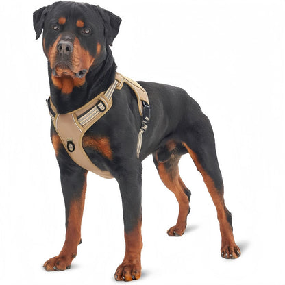 No Pull Tactical Dog Harness with Handle, Adjustable Reflective Pet Harness for Medium & Large Dogs Training Walking