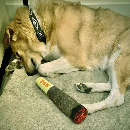 Funny Squeaky Cigar Dog Toy Plush Chew Toy for Small & Medium Dogs, Interactive Durable Dog Toy