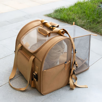 Cat Carrier Backpack Expandable, Breathable Travel Backpack for Cats