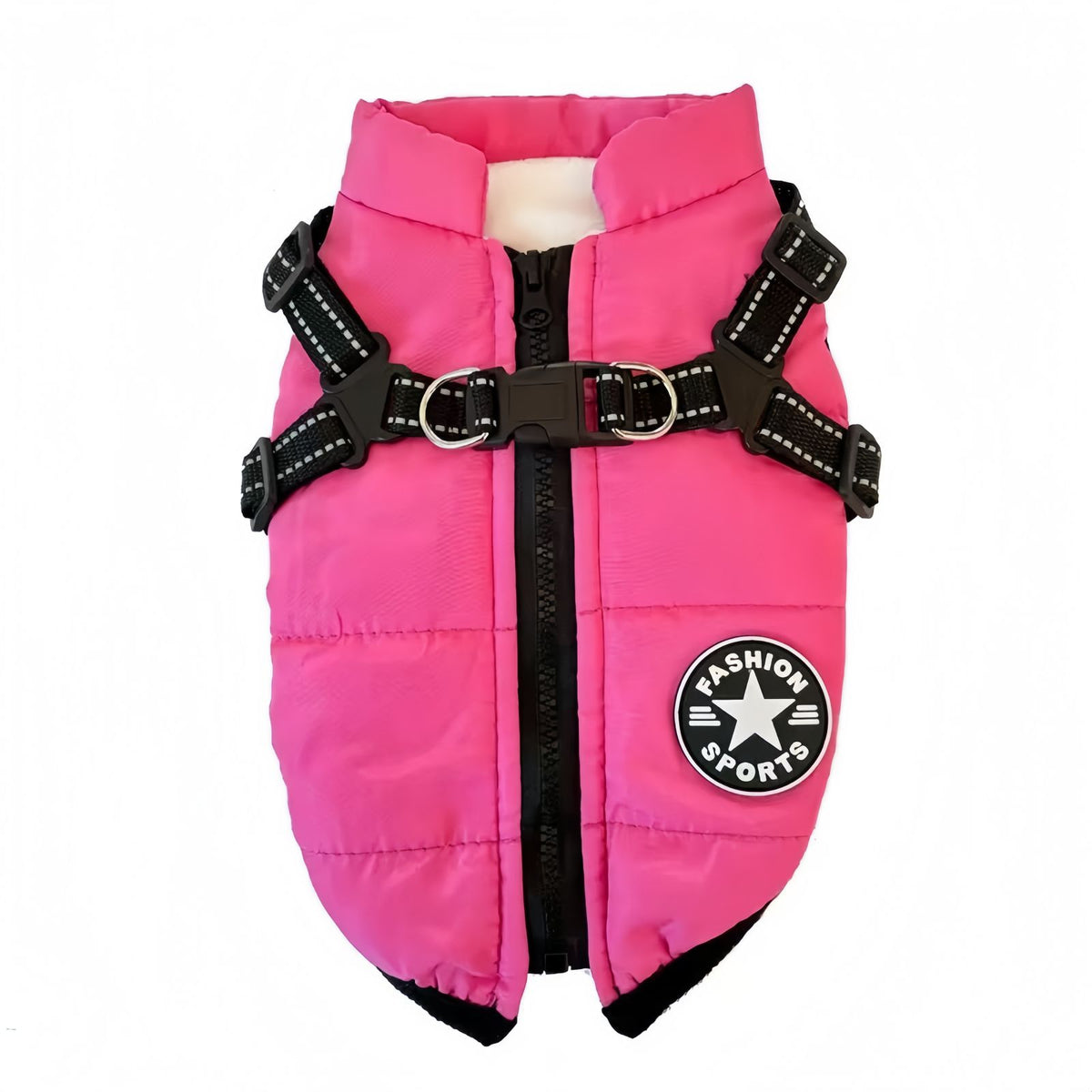 Waterproof Dog Winter Coat with Built-in Harness, Warm Reflective Dog Jacket