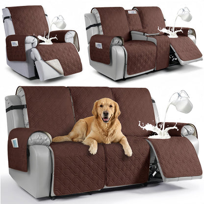 Waterproof Recliner Sofa Cover, Quilted Non-Slip Furniture Protector for Pets