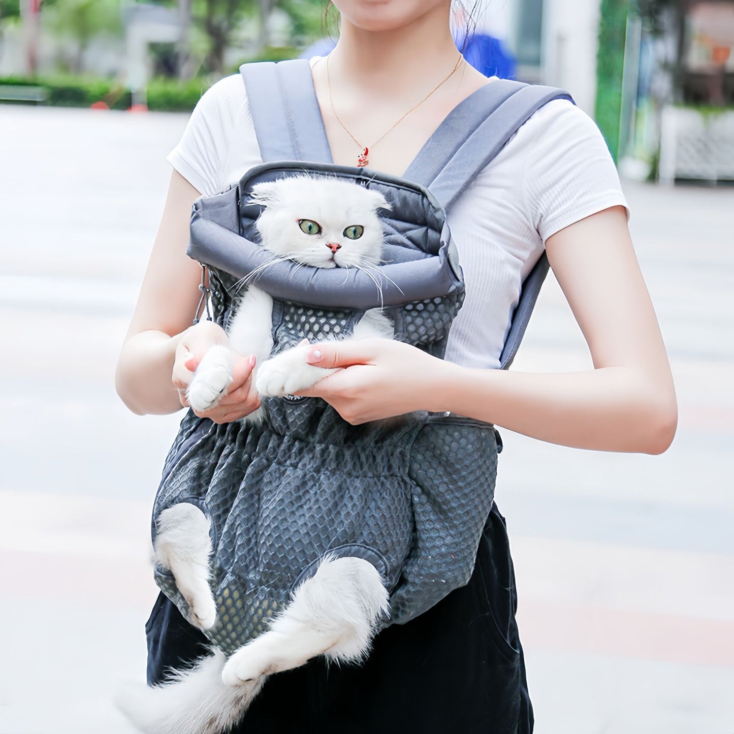 Puppy Dog Backpack Carrier, Breathable Front & Back Dog Carrier for Small Medium Dogs