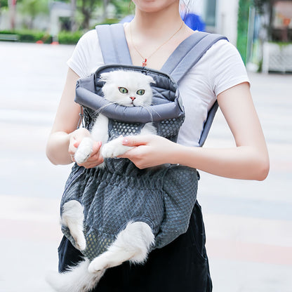 Puppy Dog Backpack Carrier, Breathable Front & Back Dog Carrier for Small Medium Dogs