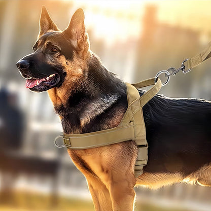 Large Dog Harness No Pull with Handle, Reflective Tactical Dog Harness Adjustable Pet Vest for Training Walking