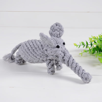 Cotton Rope Dog Toy Animal Shape, Durable Dog Chew & Teething Toy, Interactive Tug Dog Toy