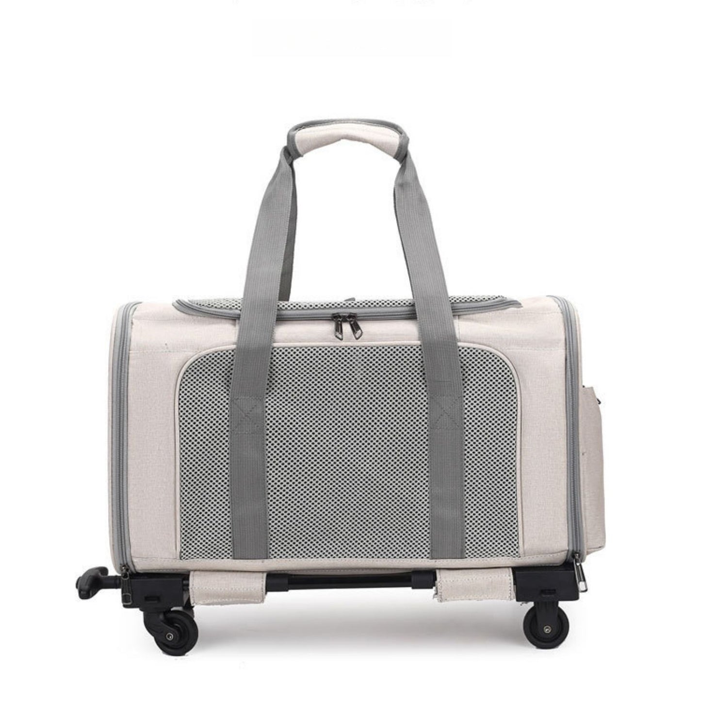 Dog Carrier with Wheels, Rolling Pet Carrier for Travel with Telescopic Handle