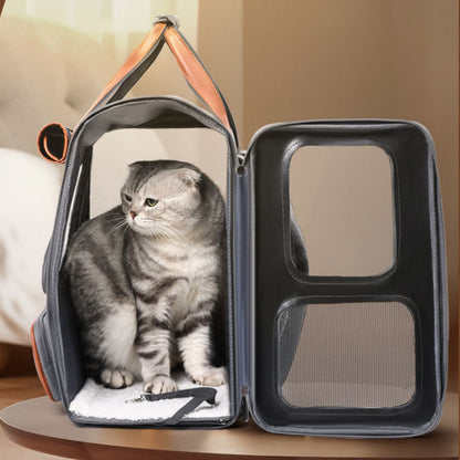 Foldable Cat Backpack Carrier, Breathable Cat Carrier Backpack for Travel