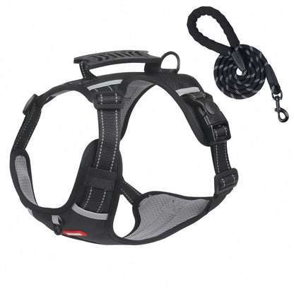 No Pull Dog Harness with Handle, Reflective Adjustable Dog Harness for Small to Medium Dogs