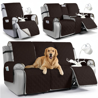 Waterproof Recliner Sofa Cover, Quilted Non-Slip Furniture Protector for Pets