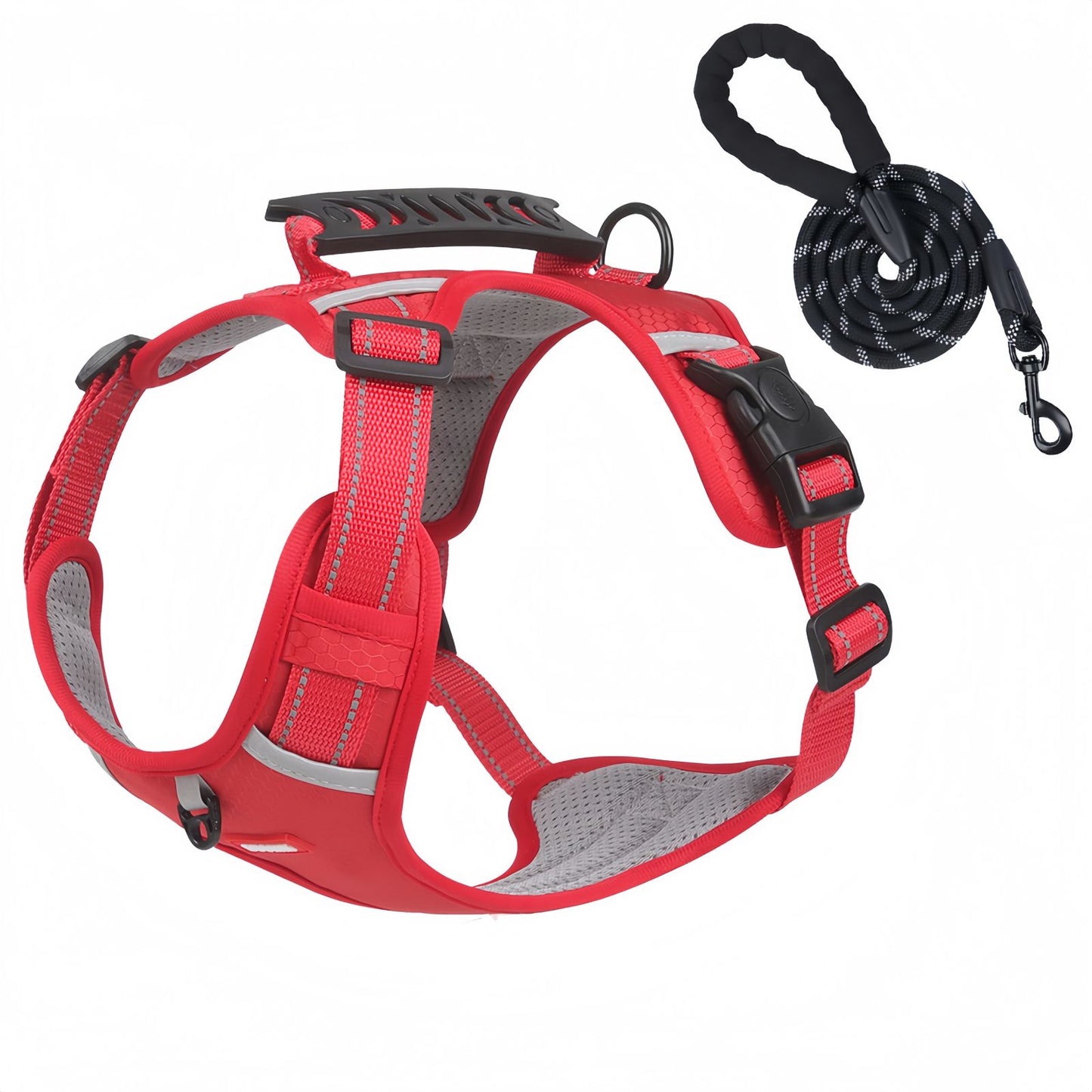 No Pull Dog Harness with Handle, Reflective Adjustable Dog Harness for Small to Medium Dogs