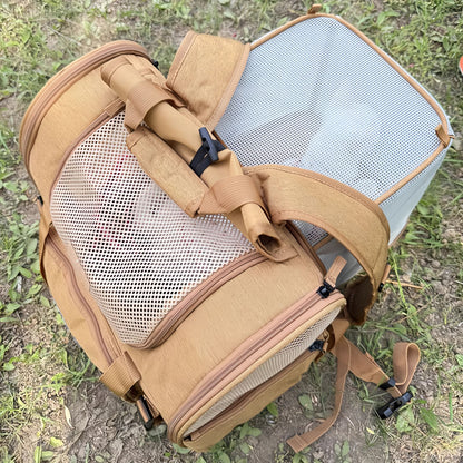 Cat Carrier Backpack Expandable, Breathable Travel Backpack for Cats