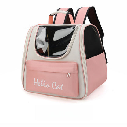 Cat Backpack Carrier with Clear Window, Breathable Pet Travel Backpack for Cats
