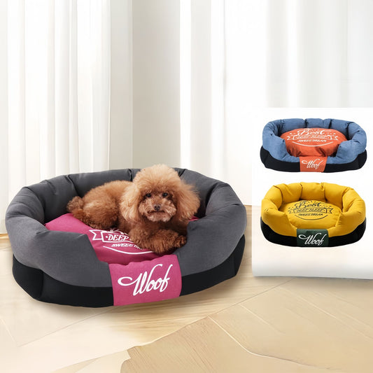 Dog Bed for Small & Medium Dogs and Cats, Pet Bed with Removable Cushion Cover