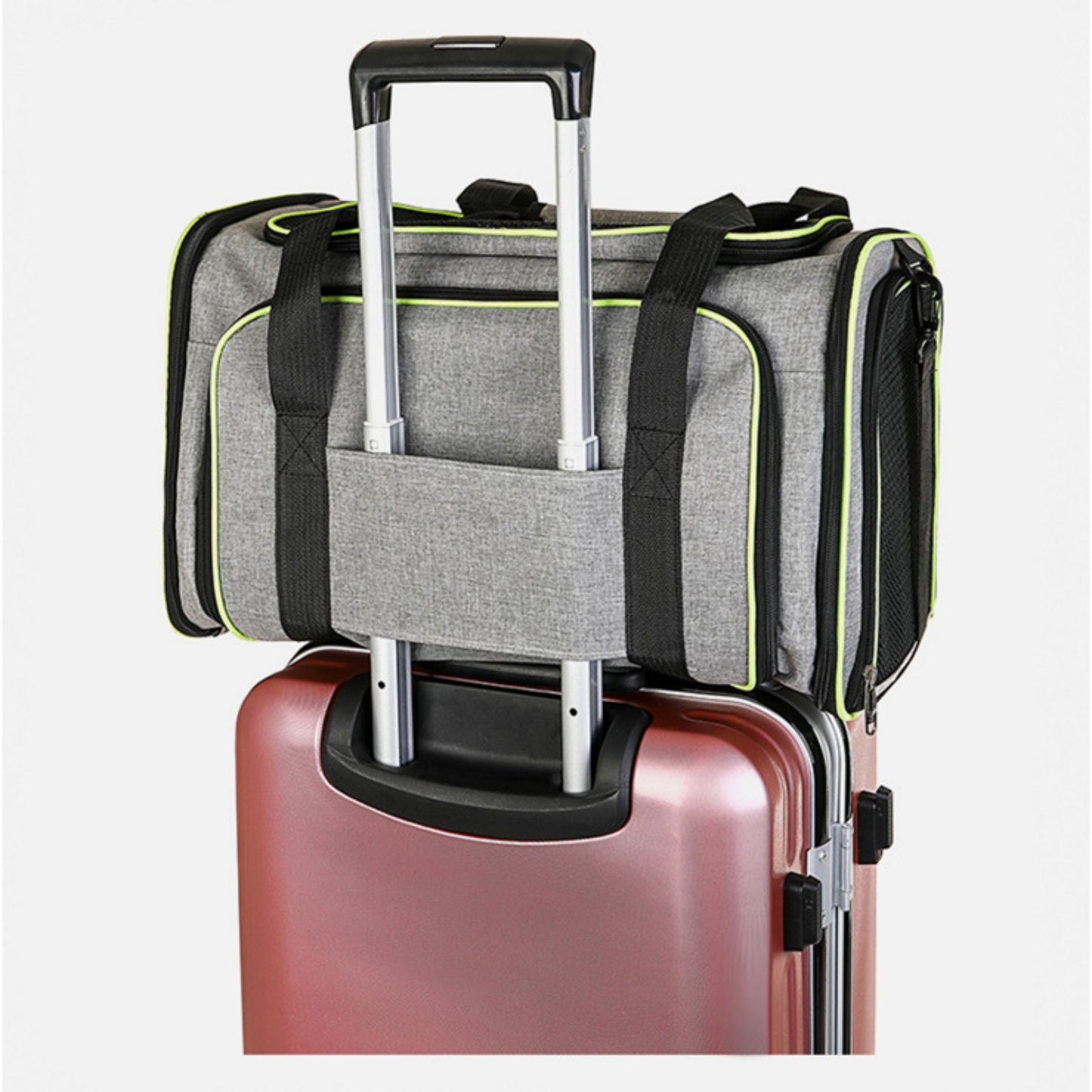 Expandable Cat Carrier Bag, Breathable Foldable Pet Carrier for Travel, Portable Cat Carrier with Shoulder Strap