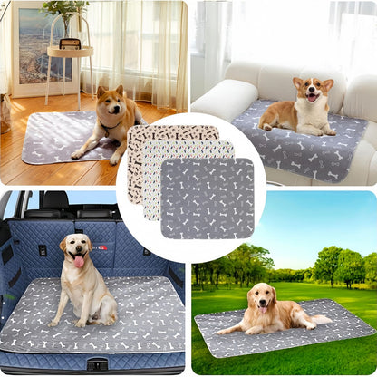 Washable Dog Pee Pads, Reusable Waterproof Dog Urine Pads with Non-Slip Backing