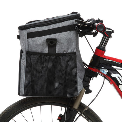 Dog Bike Backpack, 3-in-1 Bicycle Dog Backpack Carrier with Breathable Mesh & Handlebar Mount for Cycling, Travel & Outdoor Adventures