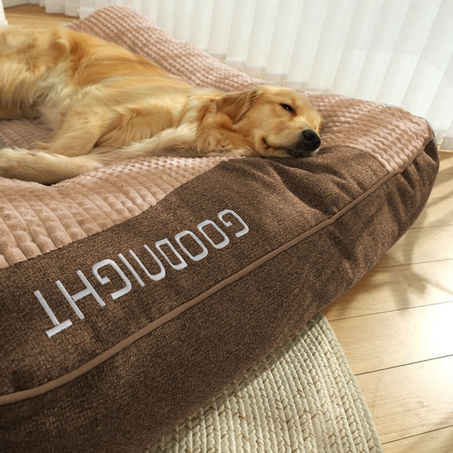 Thick Washable Dog Cushion Bed, Calming Pet Sofa for Medium & Large Dogs
