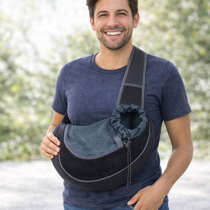 Small Dog Sling Carrier, Breathable Mesh Front Pouch Shoulder Bag for Small Dogs
