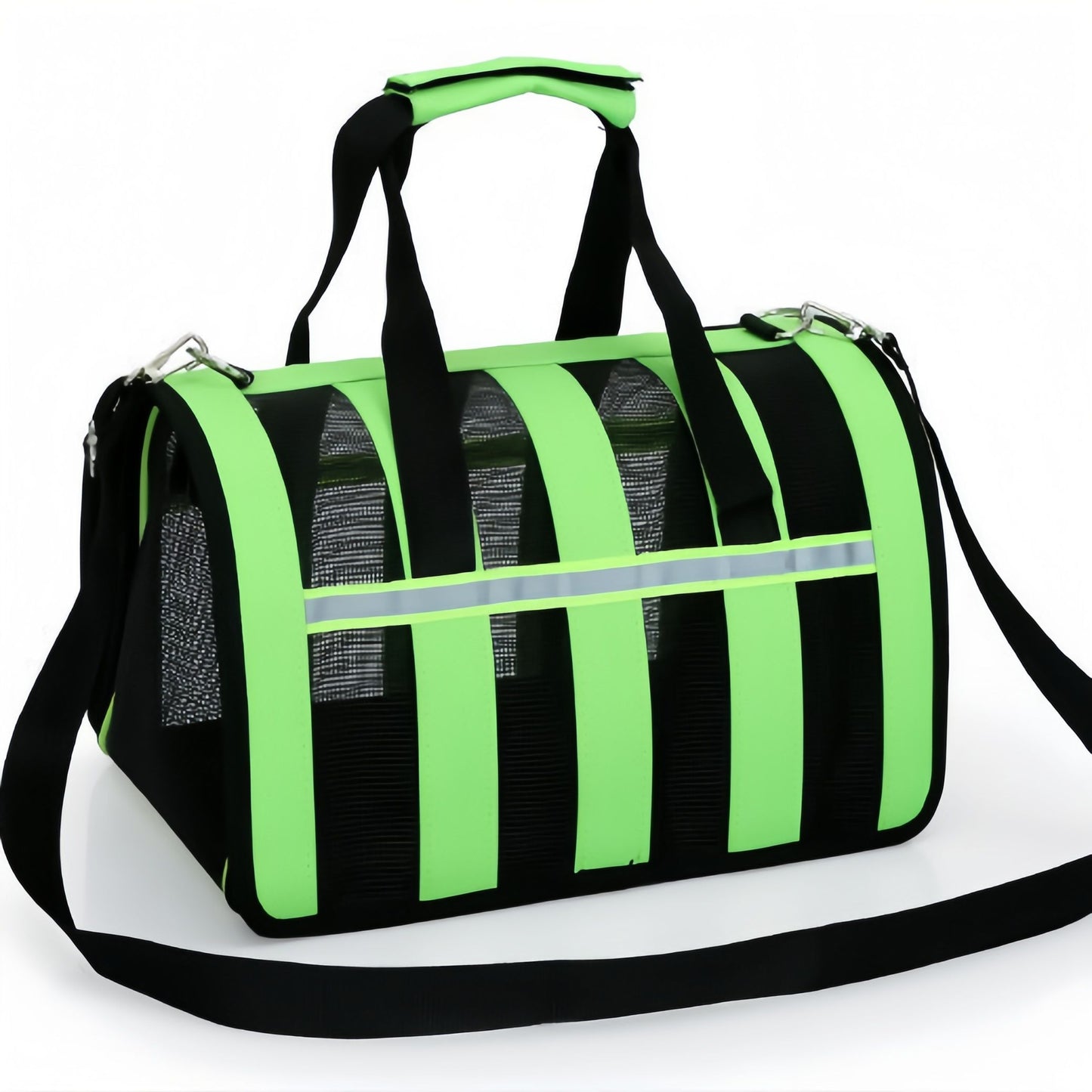 Soft Sided Cat Carrier Bag with Breathable Mesh, Foldable Cat Travel Carrier with Shoulder Strap