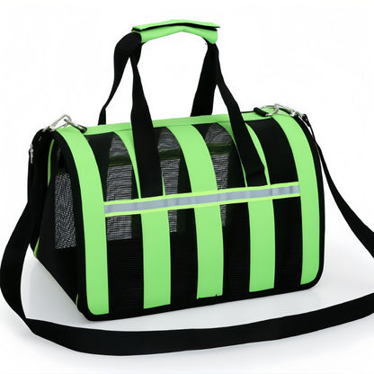 Soft Sided Cat Carrier Bag with Breathable Mesh, Foldable Cat Travel Carrier with Shoulder Strap