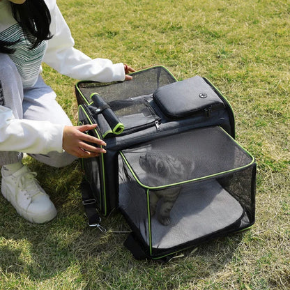 Expandable Airline Travel Pet Carrier for Cats & Small Dogs, Soft Sided Travel Bag for Car & Outdoor Use