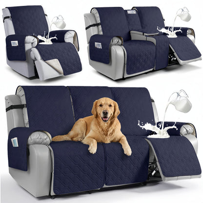 Waterproof Recliner Sofa Cover, Quilted Non-Slip Furniture Protector for Pets