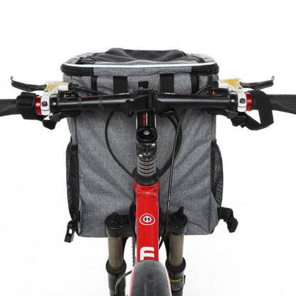 Dog Bike Backpack, 3-in-1 Bicycle Dog Backpack Carrier with Breathable Mesh & Handlebar Mount for Cycling, Travel & Outdoor Adventures